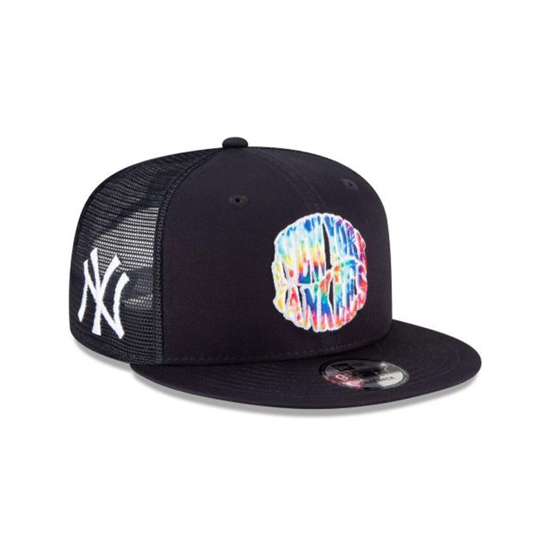 MLB New York Yankees Groovy 9Fifty Snapback (BFK3037) - Blue New Era Caps